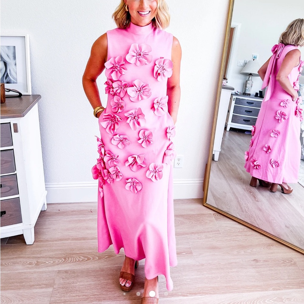 Shop Millie Flower 3D Maxi Dress